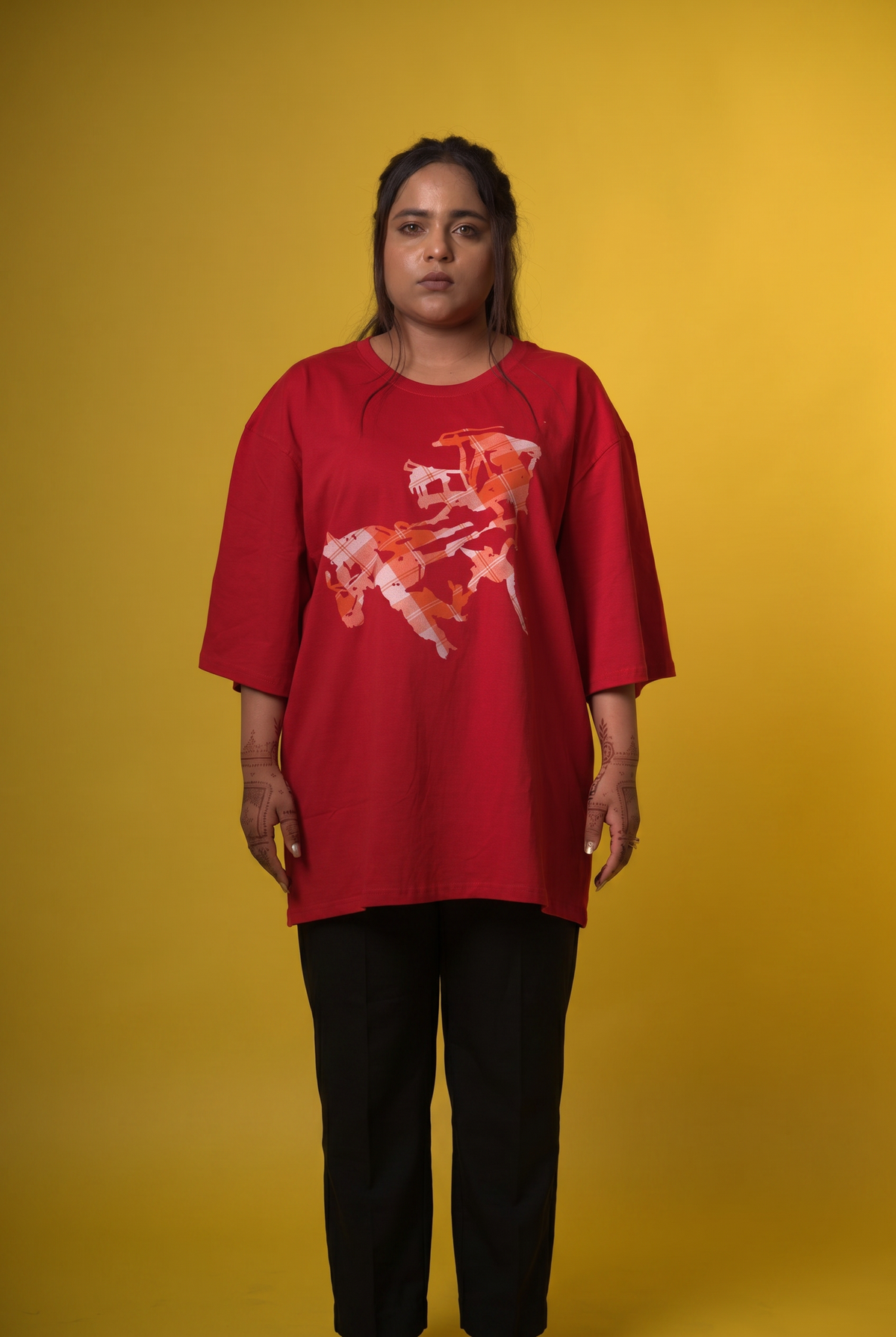 Taanga oversized tee — front
