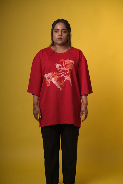 Taanga oversized tee — front